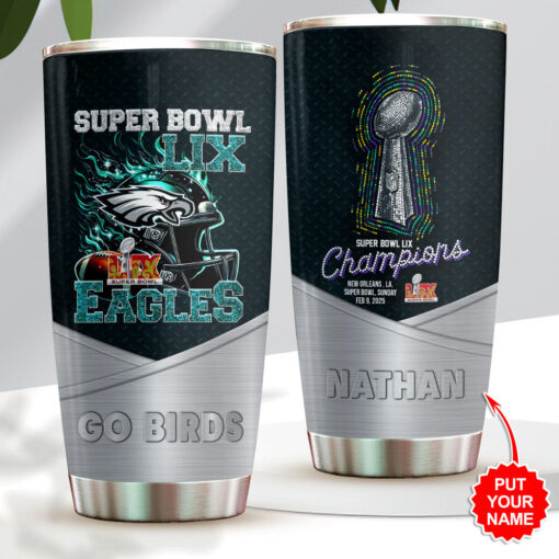 Personalized Philadelphia Eagles Tumbler Cup WOAHTEE 107