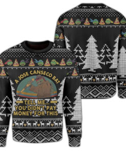 A Jose Canseco Bat Tell Me You Didnt Pay Money For This Ugly Christmas 3D Sweater