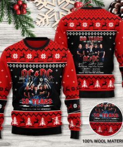 AC DC 50 Years 3D Ugly Sweater