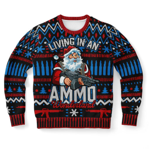 Ammo Wonderland Ugly Christmas 3D Sweater