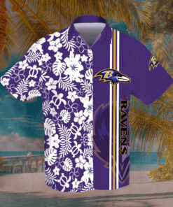 Baltimore Ravens 3D Hawaiian Shirt Hawaiian Shorts 01