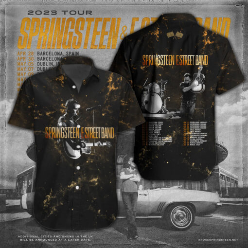 Bruce Springsteen short sleeve dress shirts WOAHTEE10723S4