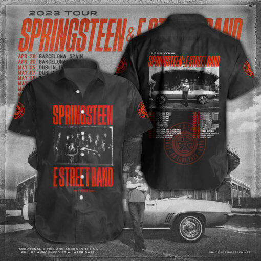 Bruce Springsteen short sleeve dress shirts WOAHTEE20723S3