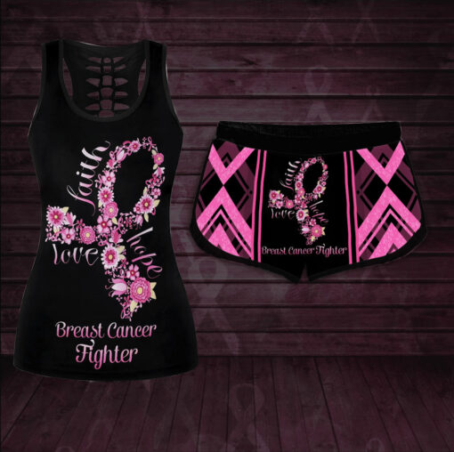 Butterfly Breast Cancer Awareness 3D Tank Shorts Set