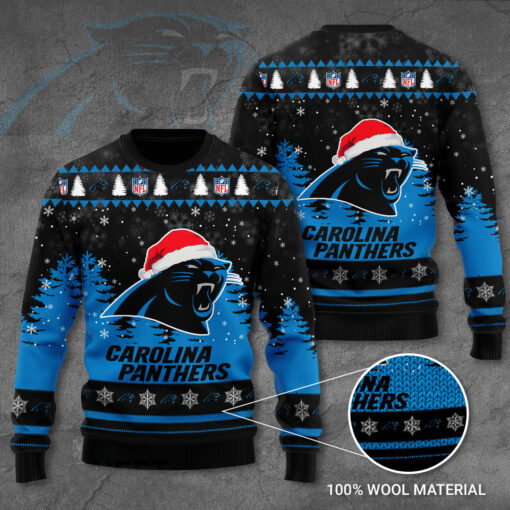 Carolina Panthers 3D Ugly Sweater