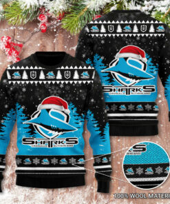 Cronulla Sutherland Sharks 3D Christmas Sweater 2022