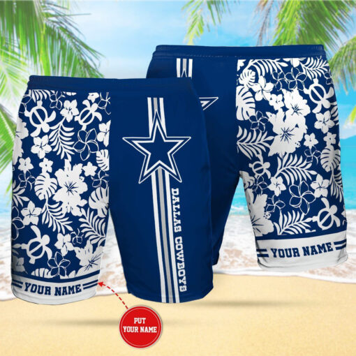 Dallas Cowboys 3D Hawaiian Shorts 01