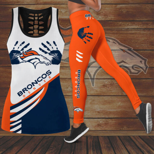 Denver Broncos Hollow Tank Top Leggings