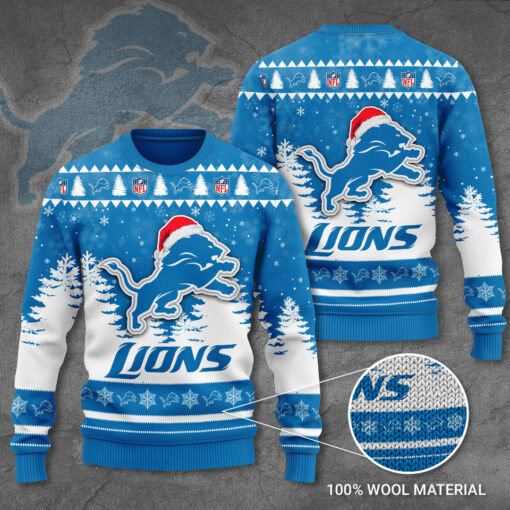 Detroit Lions 3D Ugly Sweater