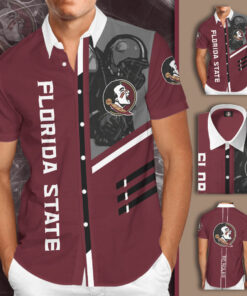 Florida State Seminoles 3D Short Sleeve Dress Shirt 01