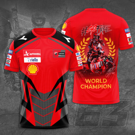 Francesco Bagnaia Go Free 3D T shirt