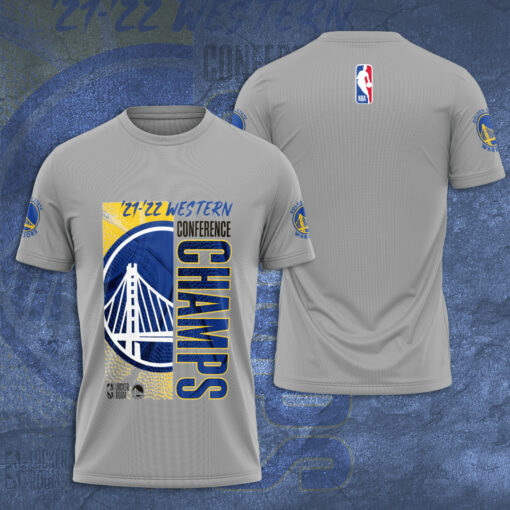 Golden State Warriors T shirt 3D S6 Grey