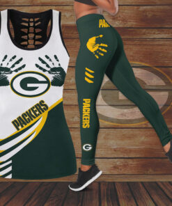 Green Bay Packers Hollow Tank Top Leggings 01
