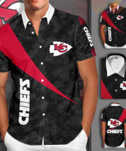 Kansas City Chiefs 3D Short Sleeve Dress Shirt 02
