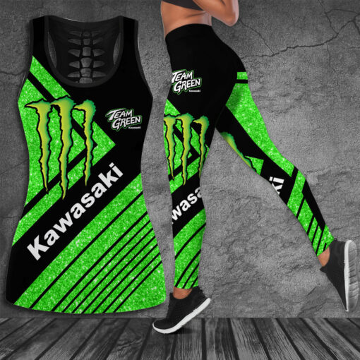 Kawasaki Racing Team 3D Hollow Tank Top Leggings S2