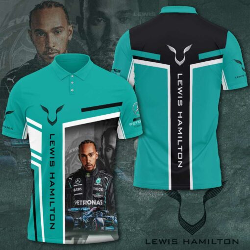 Lewis Hamilton Mercedes AMG Petronas F1 Team 3D Apparels S37 Polo