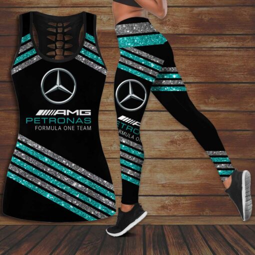 Mercedes AMG Petronas F1 Team 3D G06 Hollow Tank Top Leggings