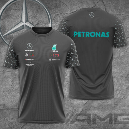 Mercedes AMG Petronas F1 Team 3D T Shirt S3 Gray