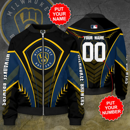 Milwaukee Brewers Bomber Jacket Custom name