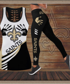 New Orleans Saints Hollow Tank Top Leggings