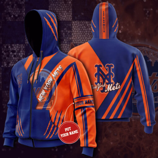 New York Mets 3D Zip Up hoodie