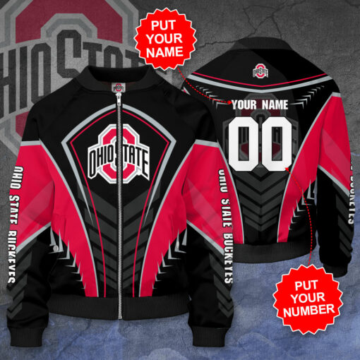 Ohio State Buckeyes 3D Bomber Jacket 01
