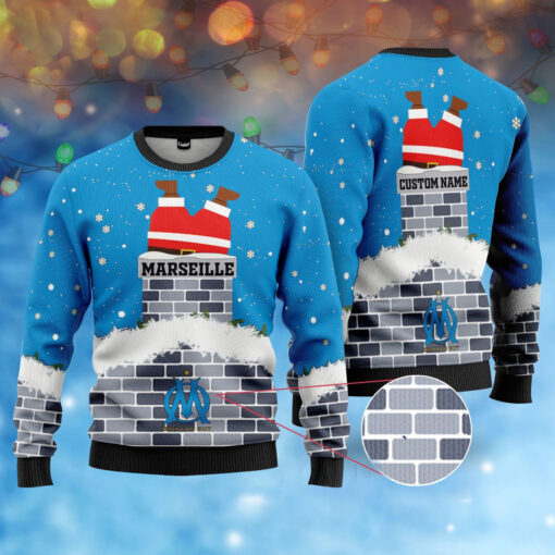 Olympique Marseille Christmas 3D Sweater 2022