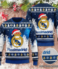 Real Madrid 3D Christmas Sweater 2022