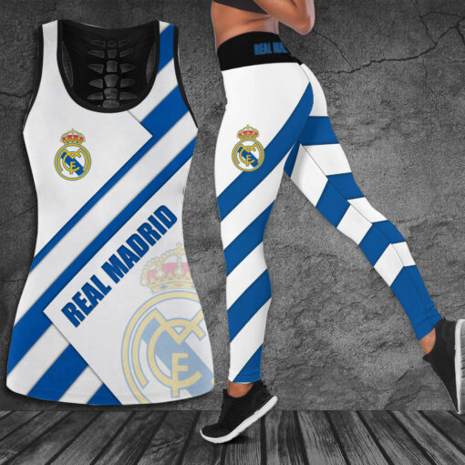 Real Madrid 3D Hollow Tank Top Leggings new 2022