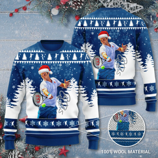 Roger Federer Christmas 3D Sweater