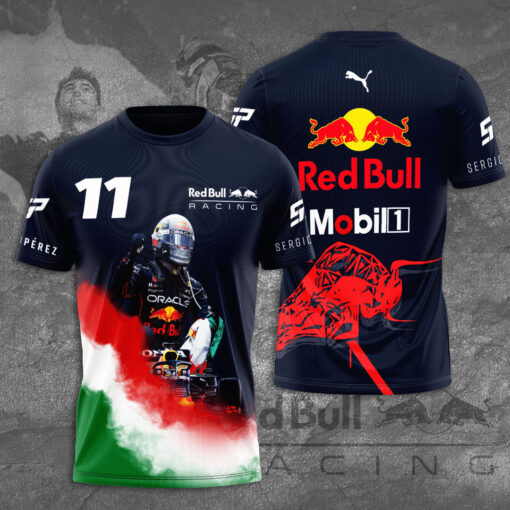 Sergio Perez Red Bull Racing 3D T shirt