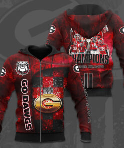 The best Georgia Bulldogs 3D zip hoodie 06