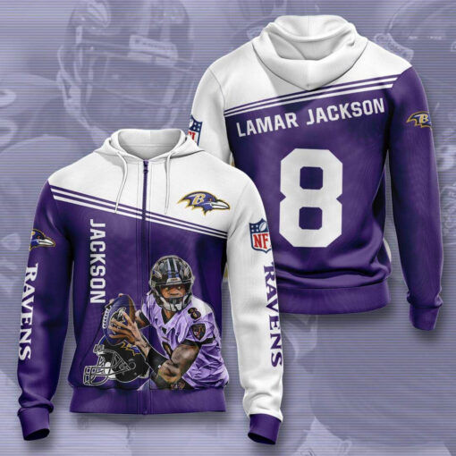 The best selling Baltimore Ravens 3D Zip Up hoodie 01