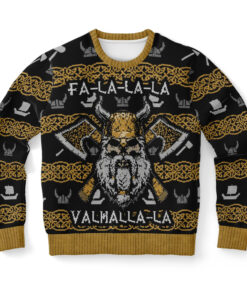 Valhalla Viking Ugly Christmas 3D Sweater