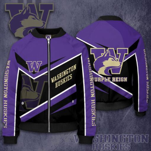 Washington Huskies 3D Bomber Jacket 01