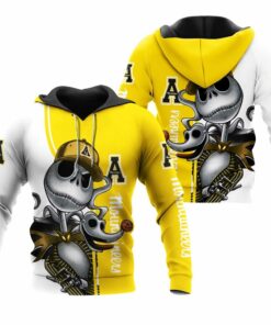 appalachian state mountaineers jack skellington and zero 3d hoodie