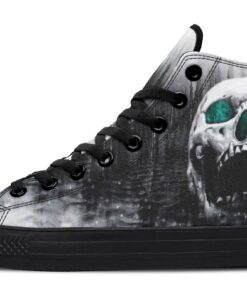 aqua eyes skull high top canvas shoes