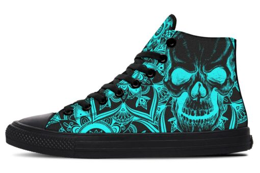 aqua mandala high top canvas shoes