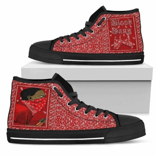 blood gang high top shoe