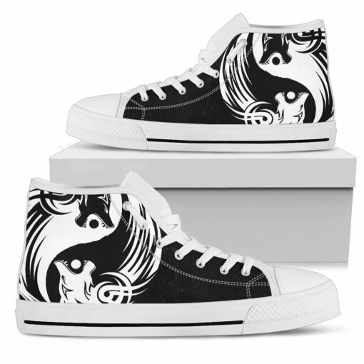 bomber high top shoe ying yang wolf a21