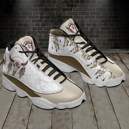 buffalo skull with feathers and dreamcatcher 13 sneakers xiii shoes