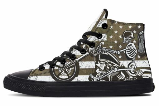 camo usa flag high top canvas shoes