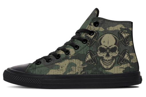 camo weights lift like a boss high top canvas shoes