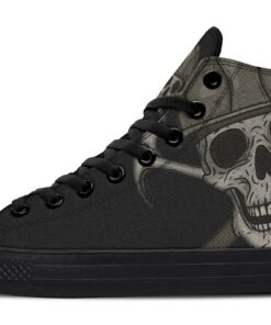 carpenter skull high top canvas shoes