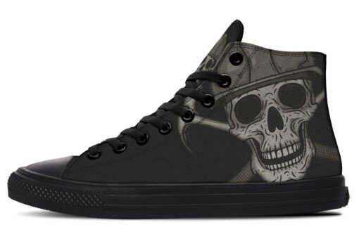 carpenter skull high top canvas shoes