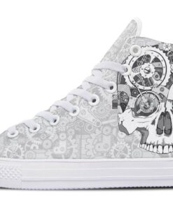 clockwork mechanism high top canvas shoes