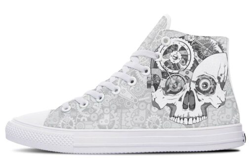 clockwork mechanism high top canvas shoes