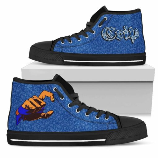 crips gang high top shoe