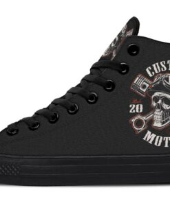 custom motors high top canvas shoes