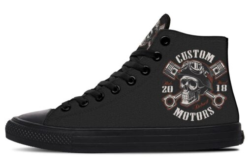 custom motors high top canvas shoes